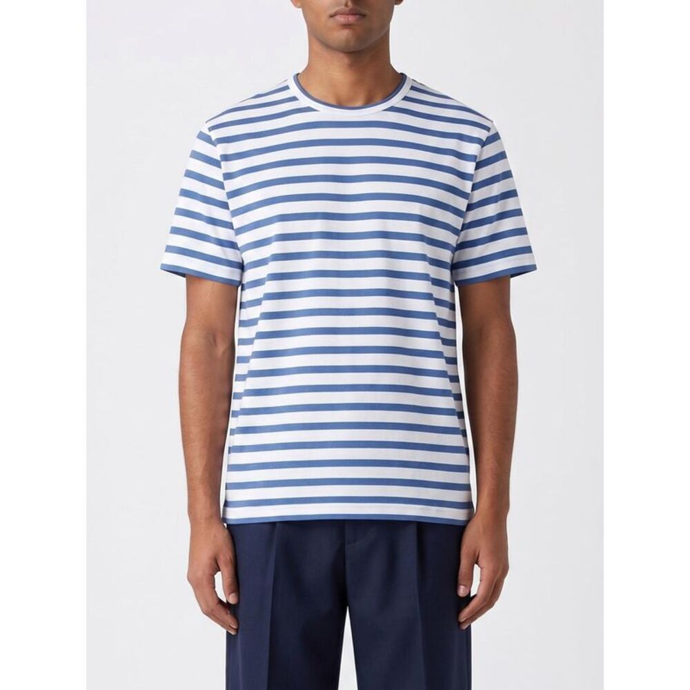 Junya Watanabe Men Junya Watanabe Striped Cotton T-Shirt With Crew Neck